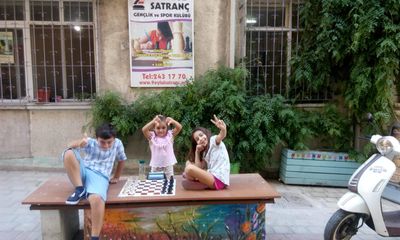 Sokakta Parkta Plajda Satranç Var - fotoğraf